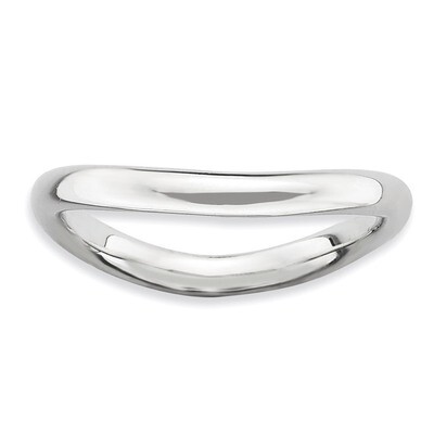 Wave Ring - Sterling Silver Polished QSK710, MPN: QSK710, 886774222967