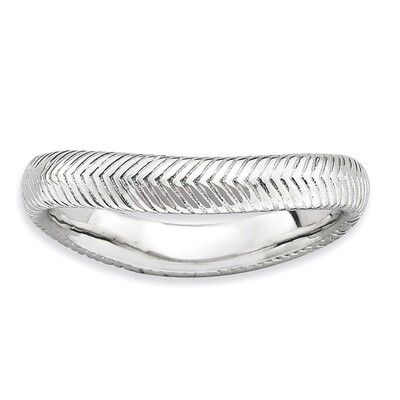 Wave Ring - Sterling Silver Polished QSK702, MPN: QSK702, 886774222561