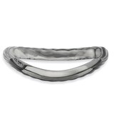 Black-plate Wave Ring - Sterling Silver Polished QSK715, MPN: QSK715, 886774223230