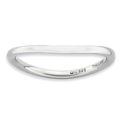 Wave Ring - Sterling Silver Polished QSK714, MPN: QSK714, 886774223179