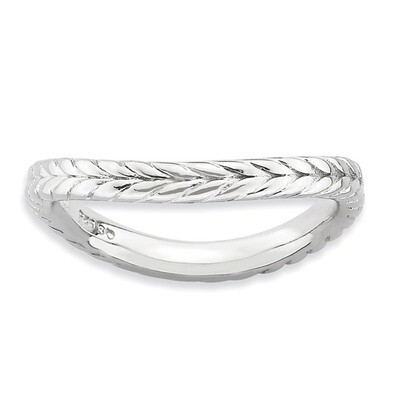 Wave Ring - Sterling Silver Polished QSK726, MPN: QSK726, 886774177304