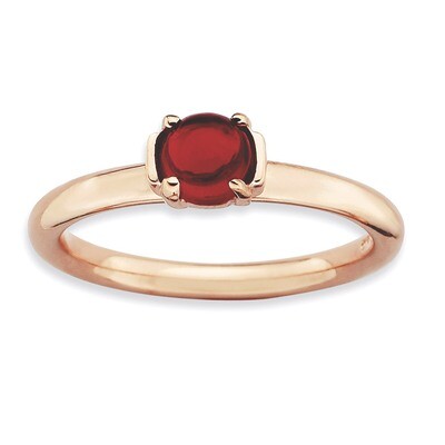 Garnet Pink-plated Ring - Sterling Silver QSK741, MPN: QSK741, 886774223957