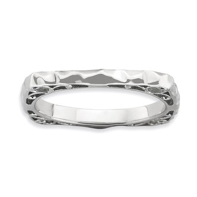 Square Ring - Sterling Silver Polished QSK759, MPN: QSK759, 886774224558