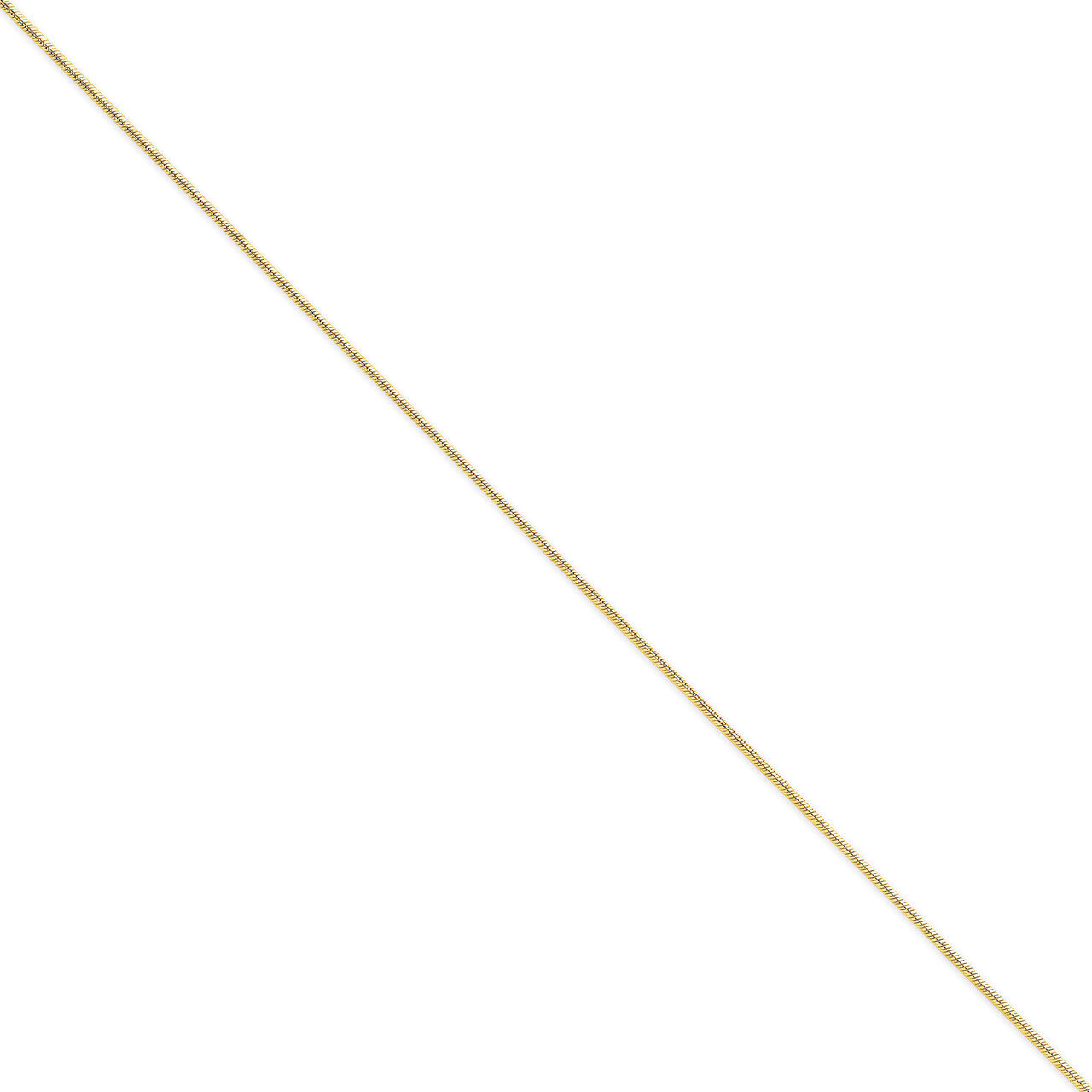 1.2mm Round Snake Chain 24 Inch 14k Gold SNA120-24, MPN: SNA120-24, 886774431918
