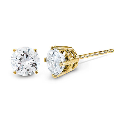 14y .25ct. I1 J-K Diamond Stud Push-on Post Earrings ST2-25