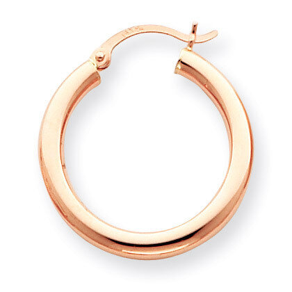 3mm Hoop Earrings 14k Rose Gold T1005, MPN: T1005, 883957285979
