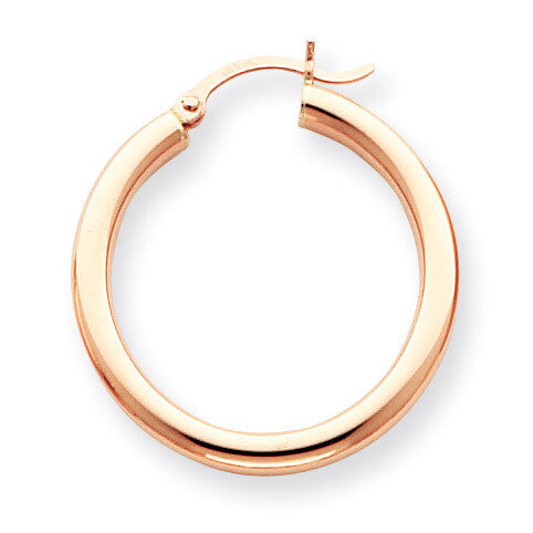 3mm Hoop Earrings 14k Rose Gold T1006, MPN: T1006, 883957285986