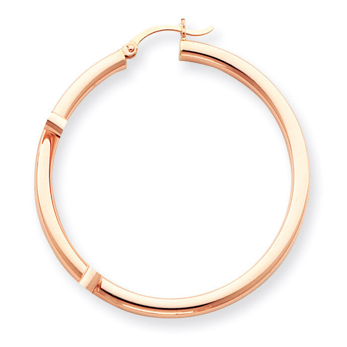 3mm Hoop Earrings 14k Rose Gold T1009, MPN: T1009, 883957286013