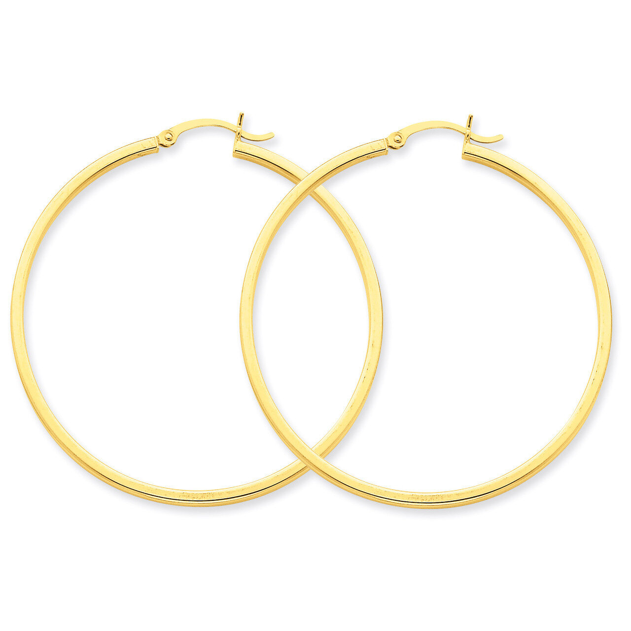 2mm Square Tube Hoop Earrings 14k Gold T1073, MPN: T1073, 883957286150