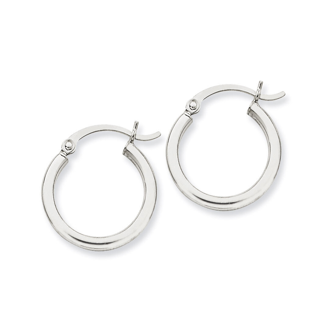 Lightweight Hoop Earrings 14k White Gold T1123L, MPN: T1123L, 883957718606