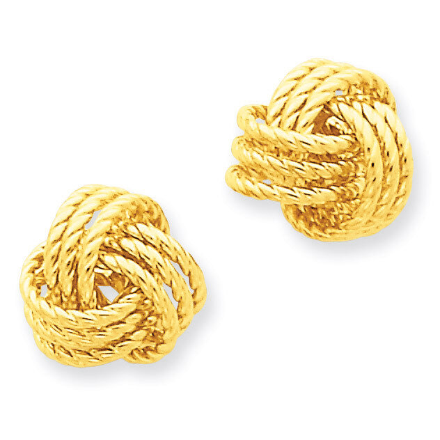 Twisted Love Knot Post Earrings 14k Gold Polished T571, MPN: T571, 886774562247