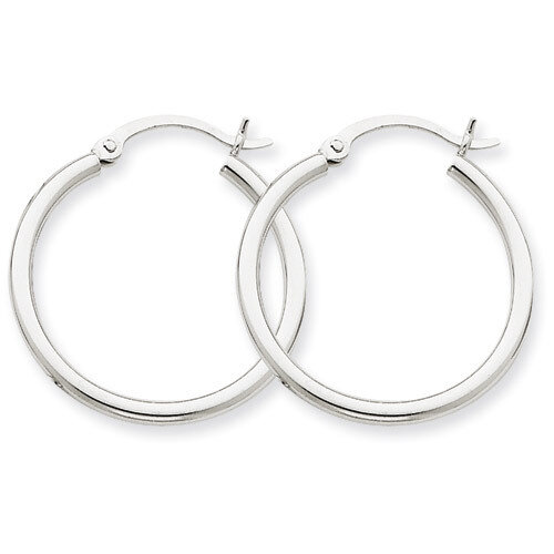 Lightweight Hoop Earrings 14k White Gold T827L, MPN: T827L, 883957286389