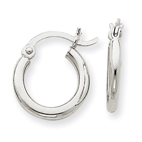 Lightweight Hoop Earrings 14k White Gold T830L, MPN: T830L, 883957286440