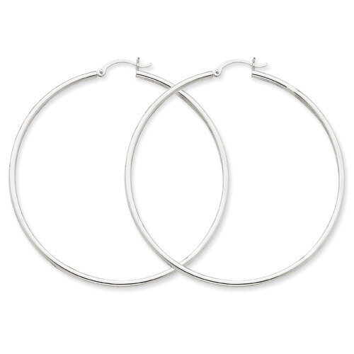 Lightweight Hoop Earrings 14k White Gold T835L, MPN: T835L, 883957286549