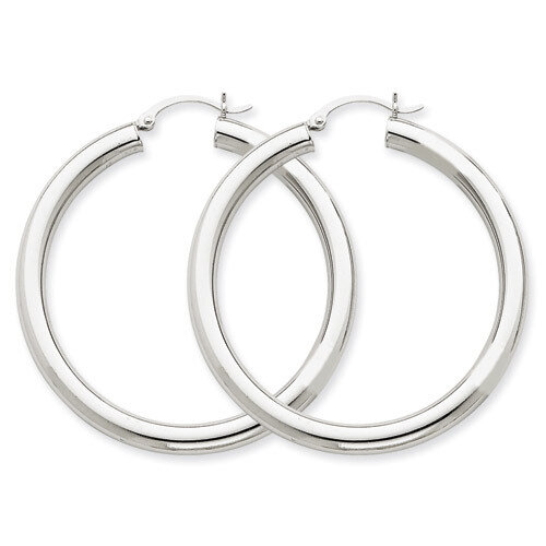 4mm Lightweight Round Hoop Earrings 14k Gold Polished T862L, MPN: T862L, 883957287072