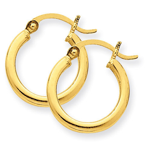 Lightweight Tube Hoop Earrings 14k Gold T917L, MPN: T917L, 883957287461