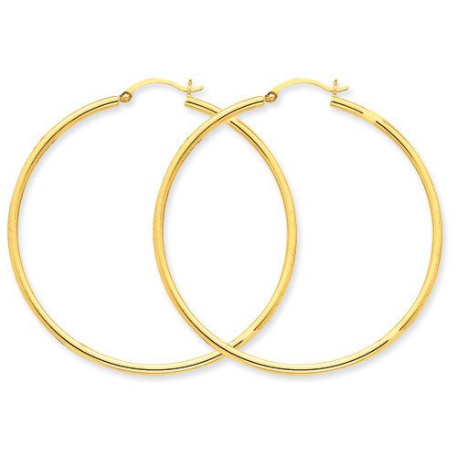 Lightweight Tube Hoop Earrings 14k Gold T921L, MPN: T921L, 883957287546