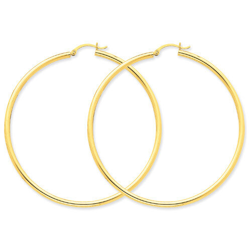 2.5mm Lightweight Round Hoop Earrings 14k Gold Polished T930L, MPN: T930L, 883957287720