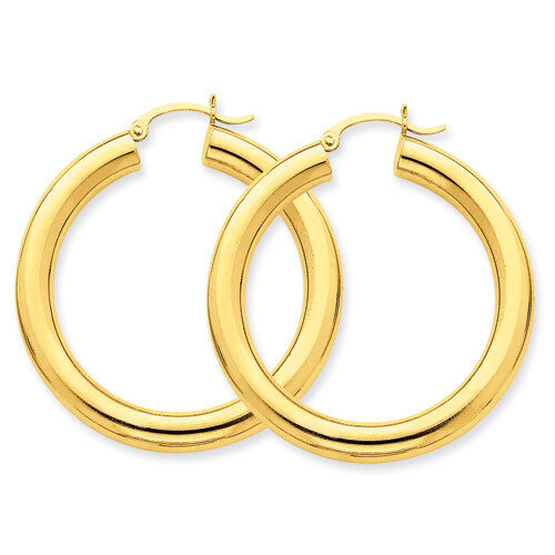 Polished 5mm Lightweight Hoop Earrings 14k Gold T956L, MPN: T956L, 883957288239