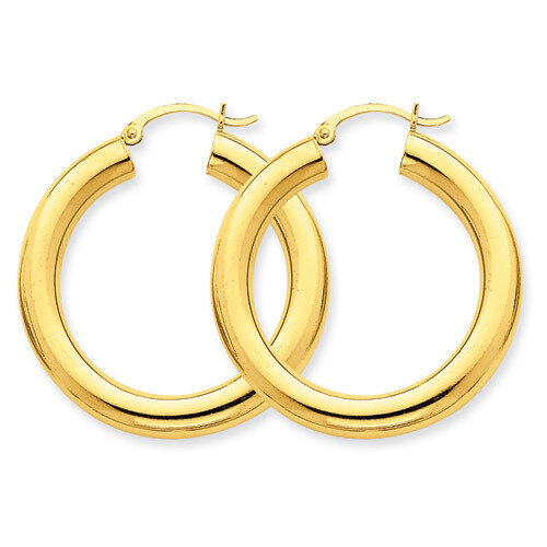 Polished 5mm Lightweight Hoop Earrings 14k Gold T959L, MPN: T959L, 883957288291