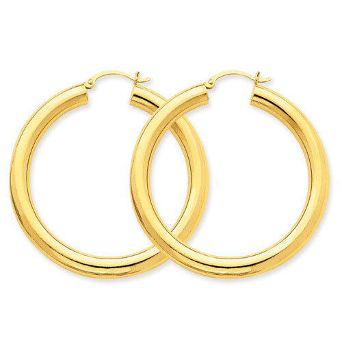 5mm Lightweight Hoop Earrings 14k Gold Polished T960L, MPN: T960L, 883957288314