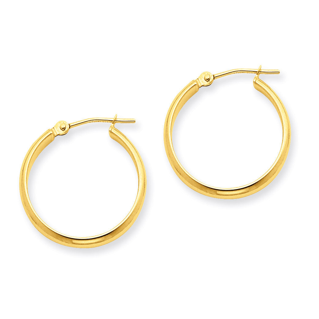 Round Tube Hoop Earrings 14k Gold TC139, MPN: TC139, 883957288598