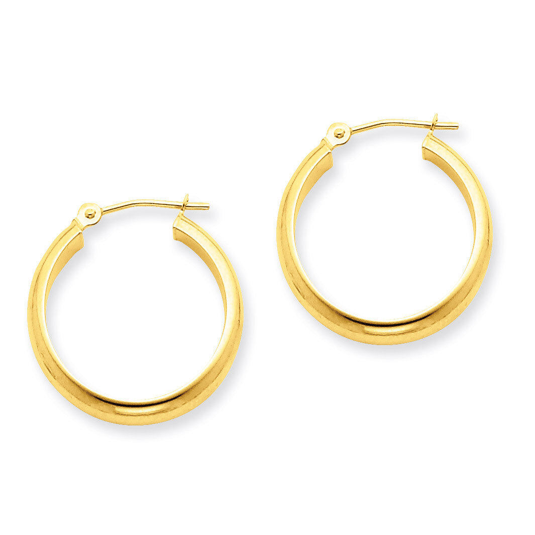 Round Tube Hoop Earrings 14k Gold TC144, MPN: TC144, 883957288635