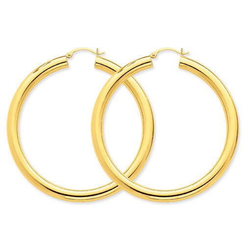 5mm Lightweight Hoop Earrings 14k Gold Polished TC194L, MPN: TC194L, 883957288710