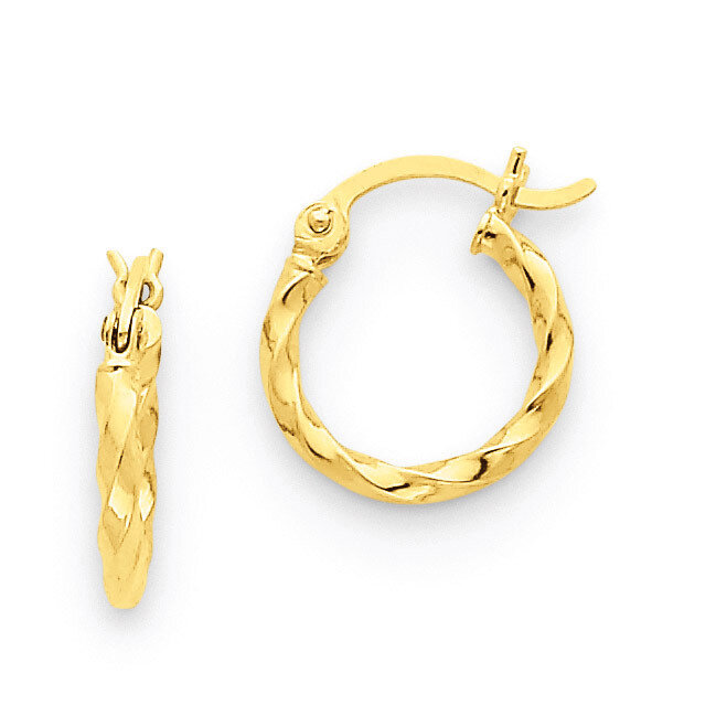 Twist Polished Hoop Earring 14k Gold TC667, MPN: TC667, 883957290386