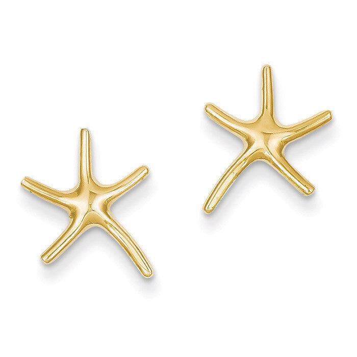 Starfish Post Earrings 14k Gold TE624