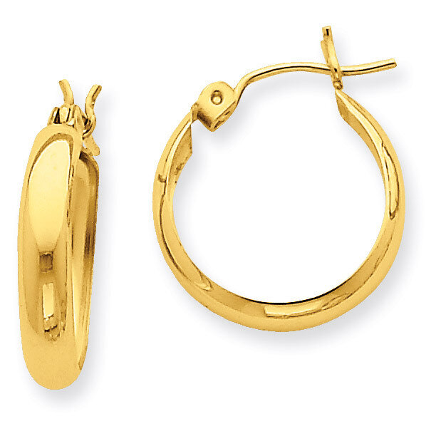 3.5mm Hoop Earrings 14k Gold Polished TF150, MPN: TF150, 883957291239