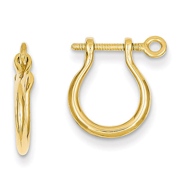 Shackle Link Screw Earrings 14k Gold TF528