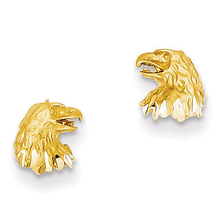 Eagle Earrings 14k Gold Diamond-cut TF539
