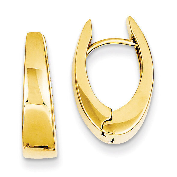 Hinged Hoop Earrings 14k Gold Polished TH253, MPN: TH253, 883957291574