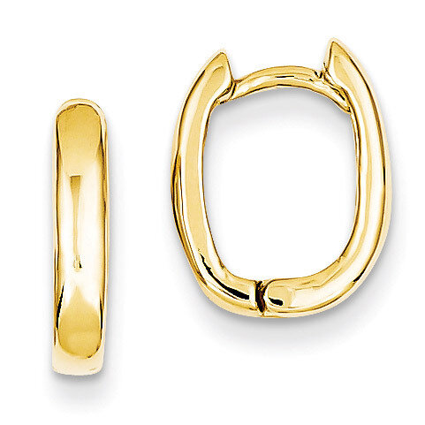 Oval Hinged Hoop Earrings 14k Gold TH268, MPN: TH268, 883957291659