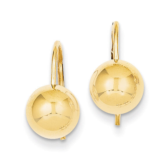 8.00mm Hollow Half Ball Earrings 14k Gold TH656, MPN: TH656, 658226124972