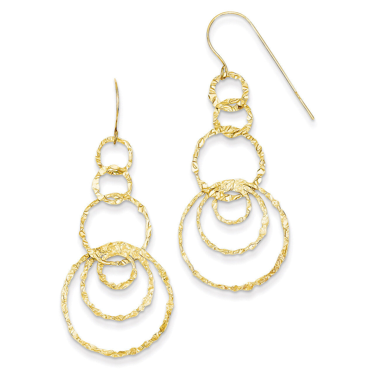 Dangle Circles Earrings 14k Gold TL498