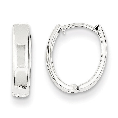 Polished Hinged Hoop Earrings 14k White Gold TL560, MPN: TL560, 886774562667