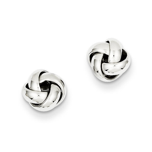 Polished Knot Post Earrings 14k White Gold TL943, MPN: TL943, 886774562957
