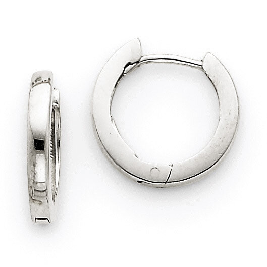 Hinged Hoop Earrings 14k White Gold TM606, MPN: TM606, 886774563008