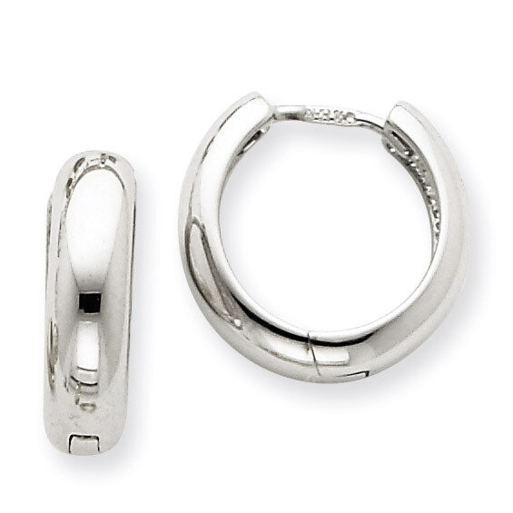 Hinged Hoop Earrings 14k White Gold TM612, MPN: TM612, 869786139300