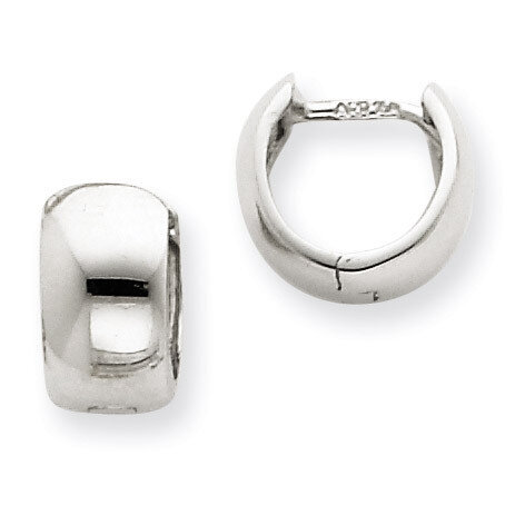 Hinged Hoop Earrings 14k White Gold TM616, MPN: TM616, 886774563053