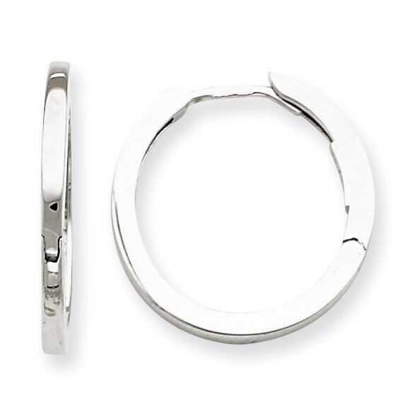 Hinged Hoop Earrings 14k White Gold TM621, MPN: TM621, 886774370583