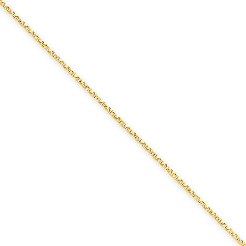 0.95mm Twisted Box Chain 24 Inch 14k Gold TSB045-24