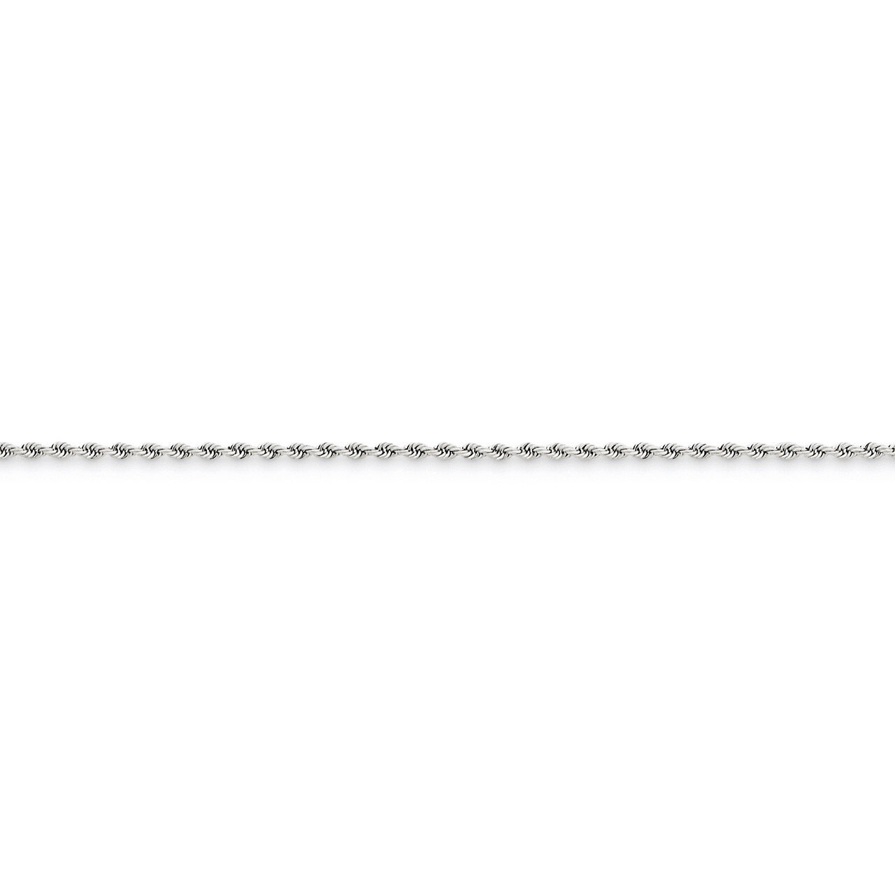 1.75mm Handmade Regular Rope Chain 20 Inch 14k White Gold W012S-20, MPN: W012S-20, 886774396958