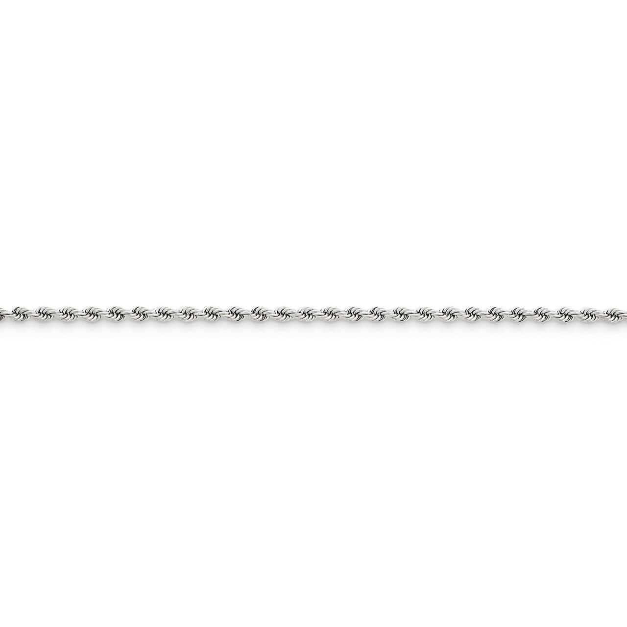 2.25mm Handmade Rope Chain 22 Inch 14k White Gold W016S-22, MPN: W016S-22, 886774397108