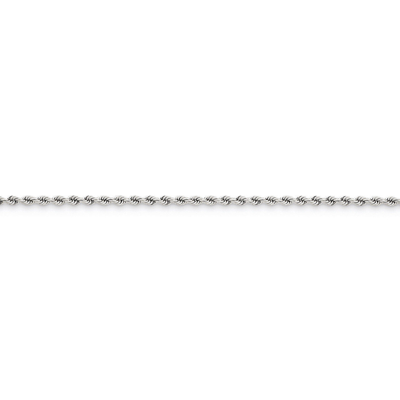 2.25mm Handmade Rope Chain 24 Inch 14k White Gold W016S-24