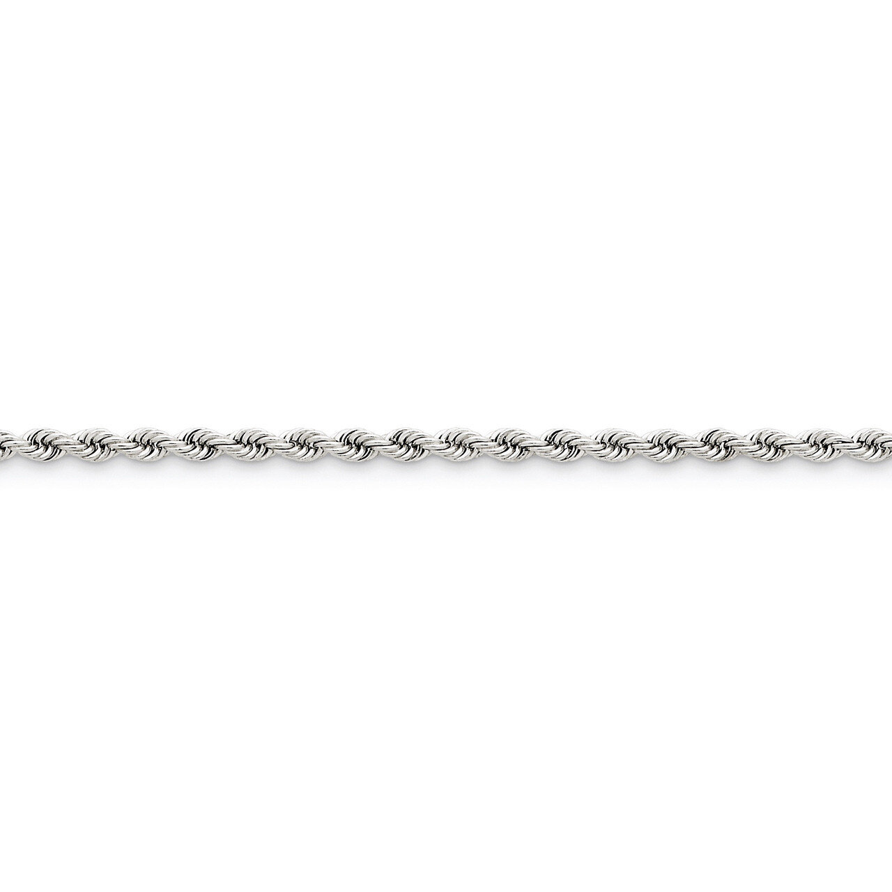 3.25mm Handmade Rope Chain 18 Inch 14k White Gold W023S-18, MPN: W023S-18, 886774397290