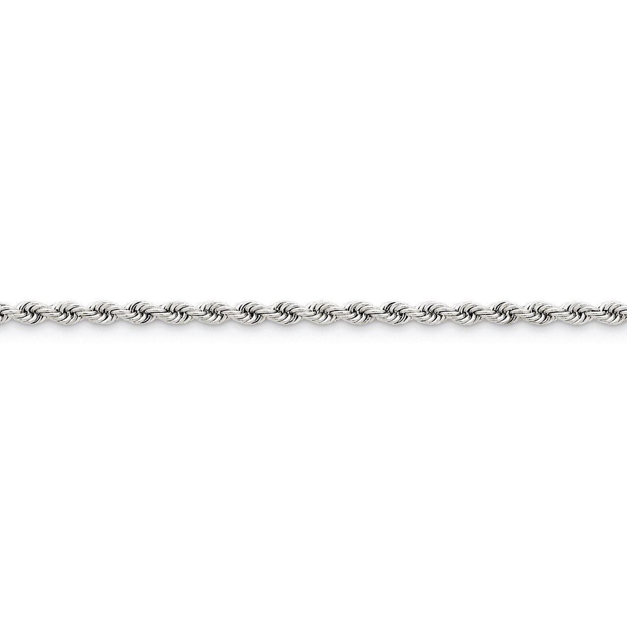 3.25mm Handmade Rope Chain 20 Inch 14k White Gold W023S-20