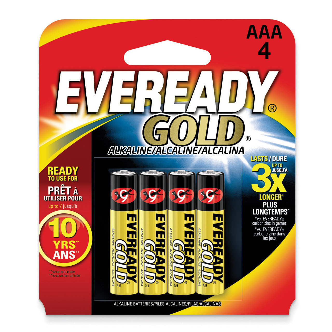 (4) Pack of Eveready Gold ABatteries WBAAA